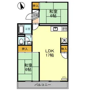 ラ・エスタシオン1C棟【203号室】の間取り