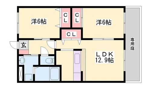 グランチェスタ【203号室】の間取り
