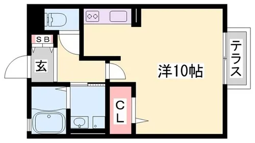 ジュネス清水【201号室】の間取り