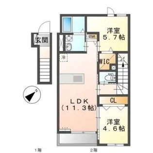 アヴェルラ・プラス【203号室】の間取り