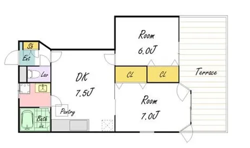 ハイツクラール【102号室】の間取り