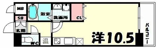 willDo三宮イースト【5階】の間取り