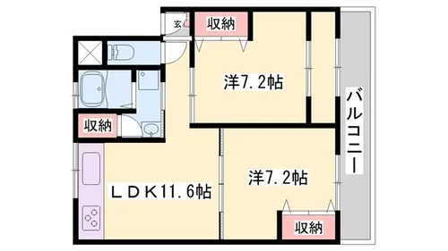 下野田みなと住宅【202号室】の間取り