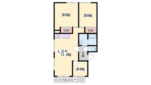 マンションSui【3階】の間取り