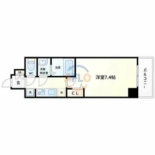 ソルテラスOSAKA MID EAST クレアスト【4階】の間取り