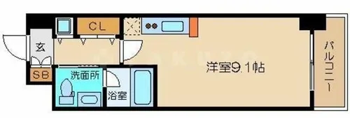 ISM谷町六丁目【9階】の間取り