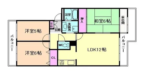 ハイツヒルトップス【3階】の間取り