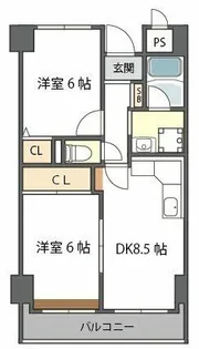 カワデンエミネンスハイツ【210号室】の間取り
