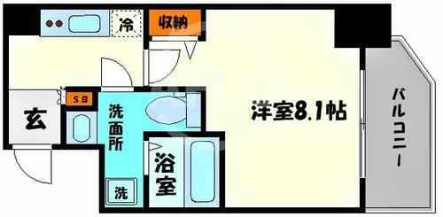 エグゼ堺筋本町【12階】の間取り