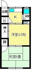 勝見荘【2階】の間取り
