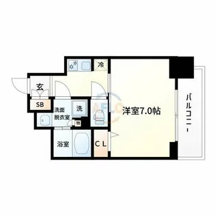 S-RESIDENCE難波大国町Deux【15階】の間取り