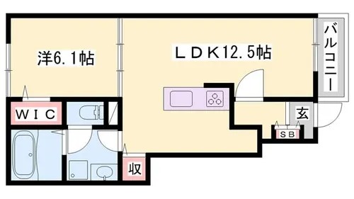 フレンドリー B【102号室】の間取り