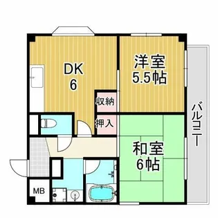 フェリエ甲子園【1階】の間取り