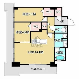 ラフィーネ博多南【5階】の間取り