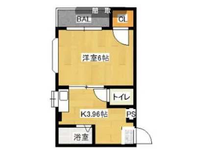 第1前田ハイム【304号室】の間取り