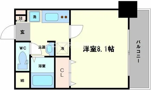 エスライズ中之島WEST【905号室】の間取り
