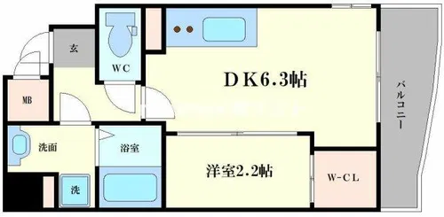 ソルテラス阿波座ウィズ【3階】の間取り