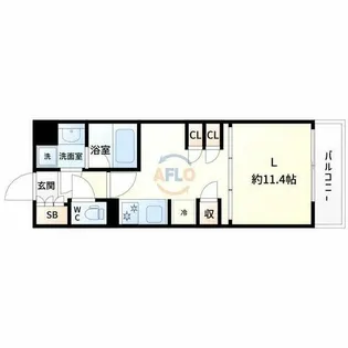 アパートメンツ江坂【9階】の間取り