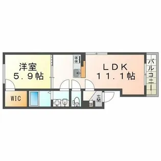 ベイコート東舞子【1階】の間取り