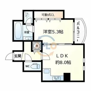 ゼウス桜川プレミアム【10階】の間取り