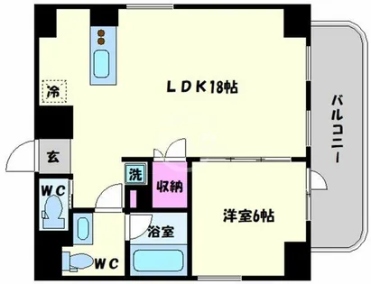 メゾニティ・クイーン阿波座【8階】の間取り