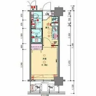 プレサンスNEO長堂アウローラ【2階】の間取り