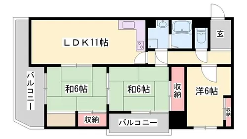 ブリージェ姫路【605号室】の間取り