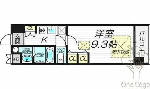 NORTH VILLAG BIRTH PLACE 本館【9階】の間取り