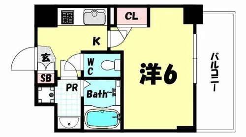 神戸国香通Futur【6階】の間取り
