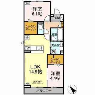 ノヴァーリス恵【2階】の間取り