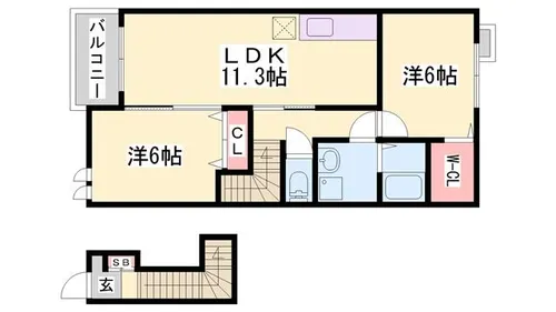 ステラテレーノ【2階】の間取り