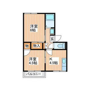 エステート豊【202号室】の間取り