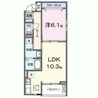 ニュー.リーヴァ25【1階】の間取り