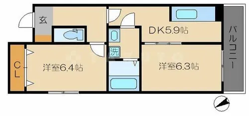 浄雲壱番館【1階】の間取り
