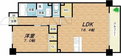 ソル グランデ【8階】の間取り
