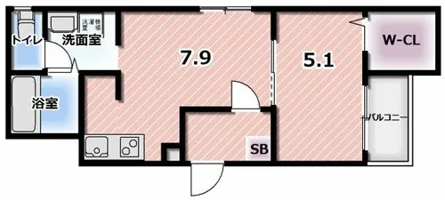 大阪府寝屋川市高倉1丁目【アパート】の間取り