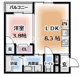 グランコート桜園【3階】の間取り