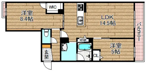 シャーメゾン プレミアム【101号室】の間取り