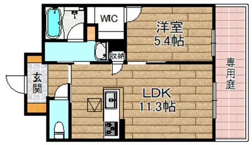 シャーメゾン プレミアム【1階】の間取り