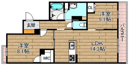 シャーメゾン プレミアム【3階】の間取り