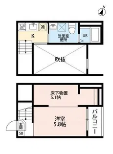 CRASTINE道徳【2階】の間取り