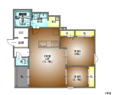 REGALESTセレニティ堀田【3階】の間取り