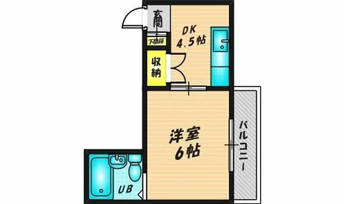 箱殿ハイツ【4階】の間取り