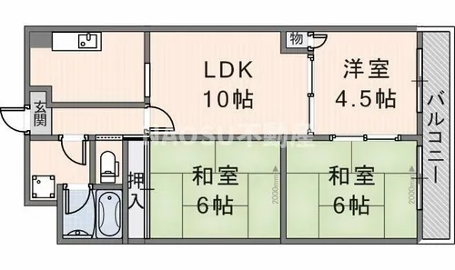 セラヴィ島之内【105号室】の間取り