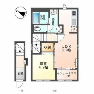大阪府寝屋川市仁和寺本町2丁目【アパート】の間取り