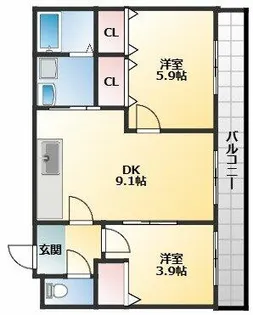 エテルノ・デーア【1階】の間取り