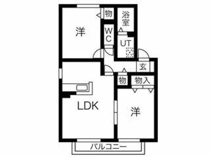 ファミール田井城 C棟【2階】の間取り
