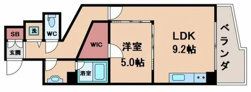 サージュ天王寺【6階】の間取り