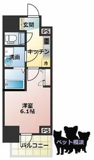 エスリードレジデンス大阪本町【8階】の間取り