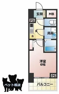 エスリードレジデンス大阪本町【10階】の間取り